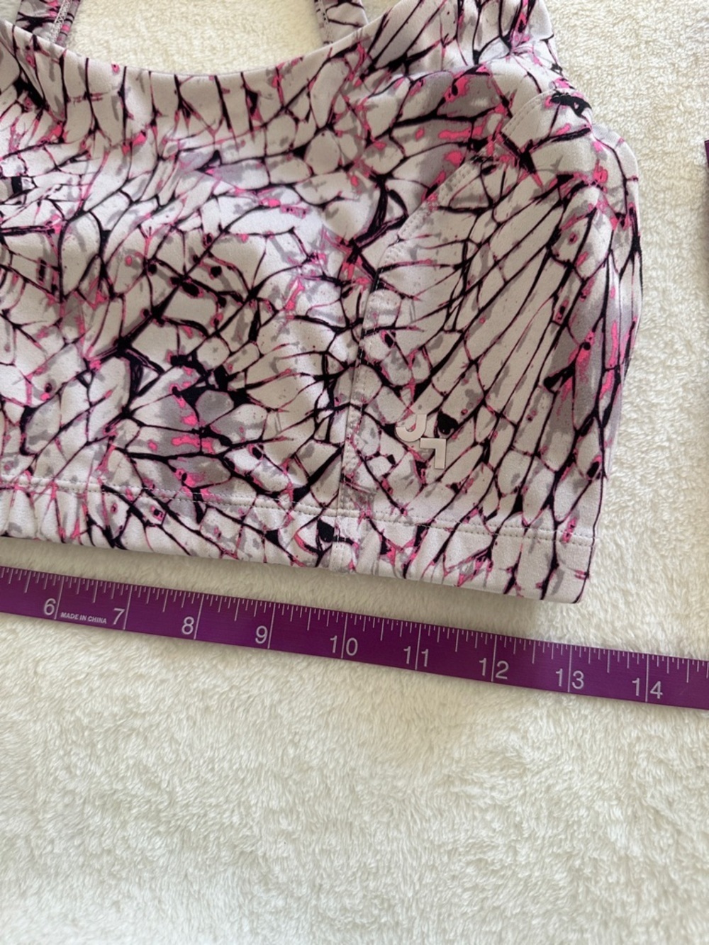Joy Lab Abstract Pink & Black Athletic Sports Bra - Picture 5 of 5